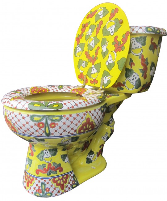 Talavera Toilet Set Calacas