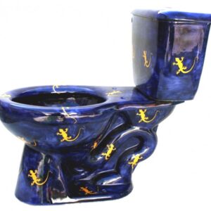 Talavera Toilet Set Lizards