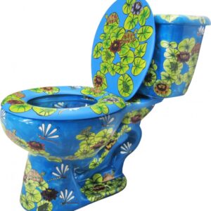 Mexican Talavera Toilet Set Pond