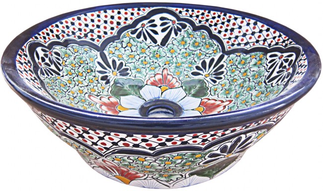 Mexican Talavera Vessel Sink VS09