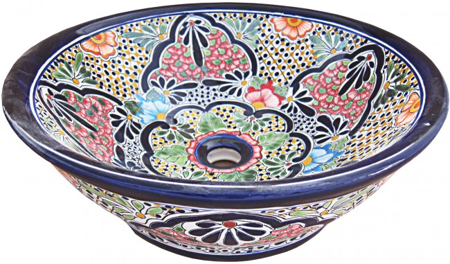 Mexican Talavera Vessel Sink VS10