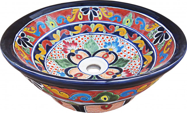 Mexican Talavera Vessel Sink VS17