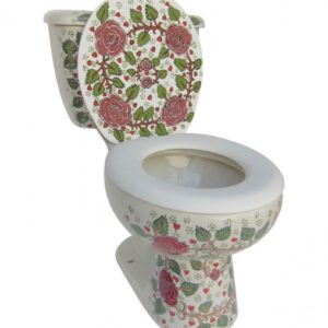 Talavera Toilet Set Rosas