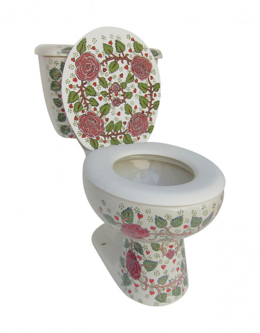 Talavera Toilet Set Rosas