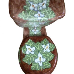 Talavera Toilet Set Lillies