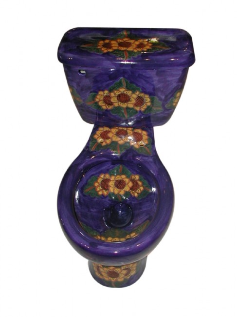 Talavera Toilet Set Girasoles