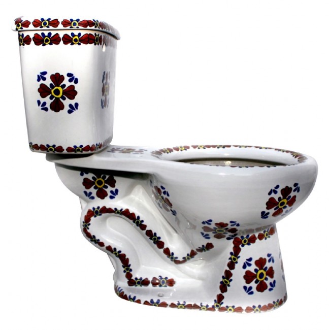 Talavera Toilet Set Trebols