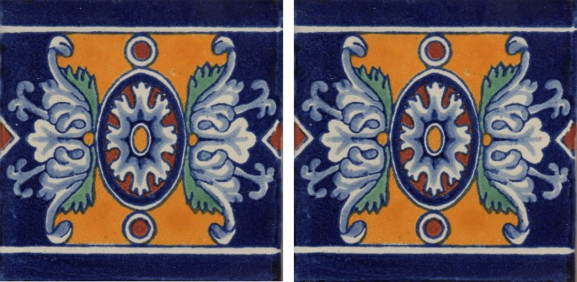 Mexican Talavera Border Tile Romanesco