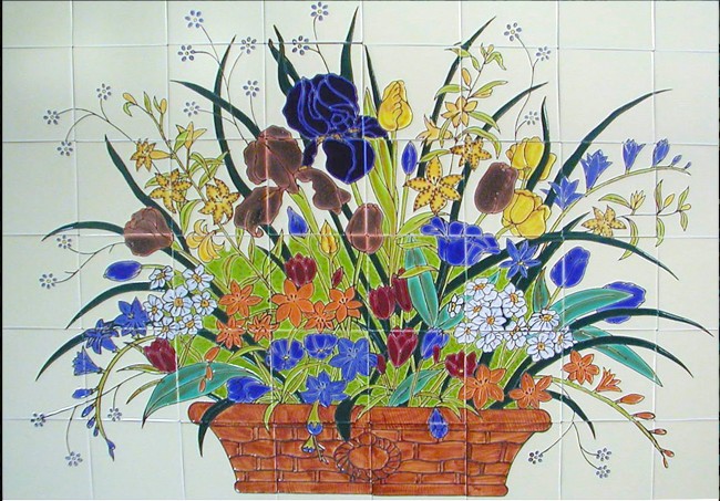 Talavera High Relief Mural Florero 6