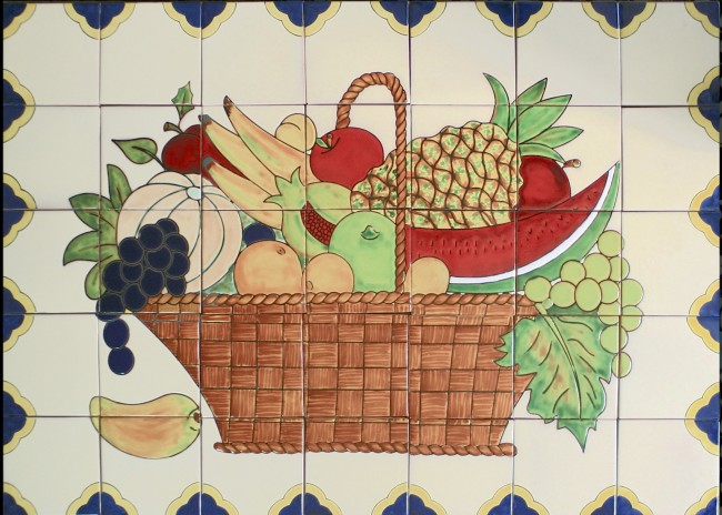 Talavera High Relief Mural frutero