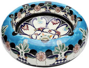 Talavera Round Vessel Sink Donut Yucatan