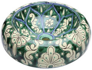 Talavera Round Vessel Sink Donut Soto