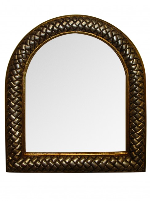 Hand Painted Wooden Mirror 34" Interwoven