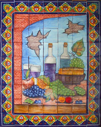 Mexican Talavera Mural Bodegon 2