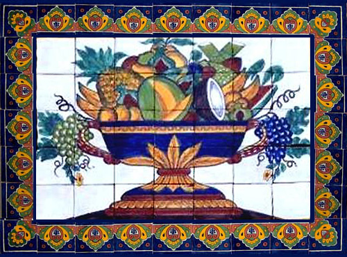 Mexican Talavera Mural Frutas1