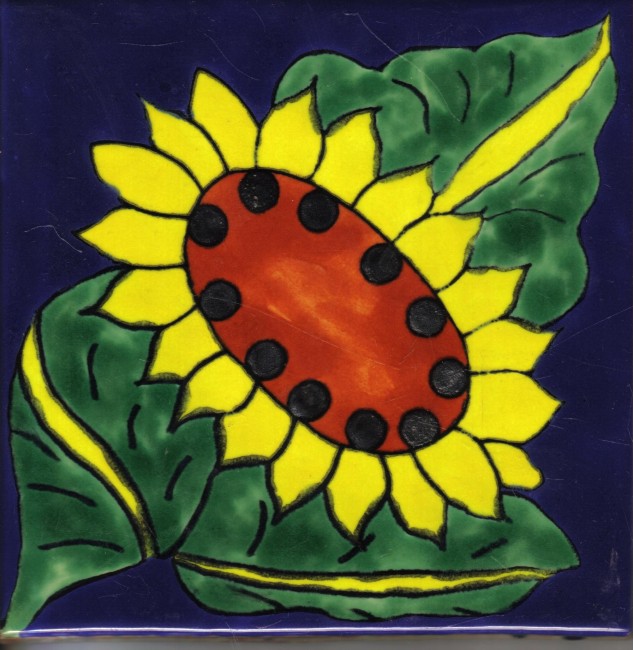 Ceramic Frost Proof Tiles Sunflower 12