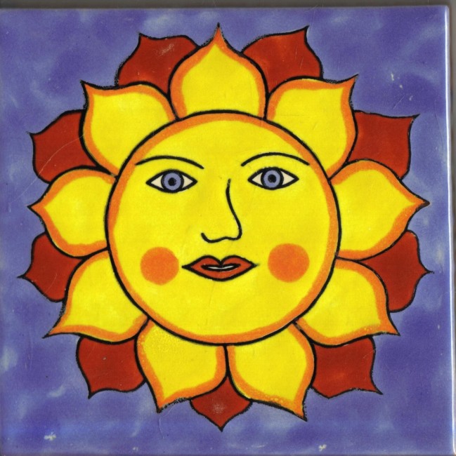 Mexican Talavera Tiles Sun 1