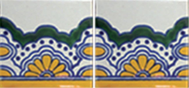 Mexican Talavera Border Tile Iregua