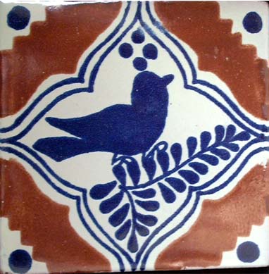 Mexican Talavera Tiles Dove 2