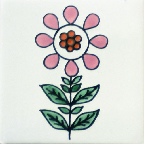 Mexican Talavera Tiles Flowers 17