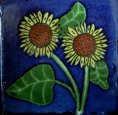 Ceramic Frost Proof Tiles Sunflower 9