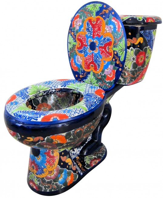 Talavera Toilet Set Abundancia