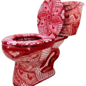Mexican Talavera Toilet Vallarta Caliente