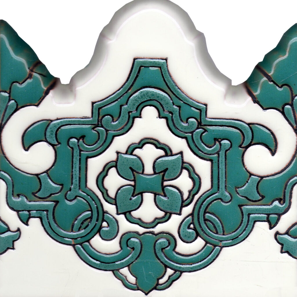 Ceramic High Relief Border Tile Plaquet Eliza