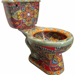 Round Mexican Talavera Toilet Jessica