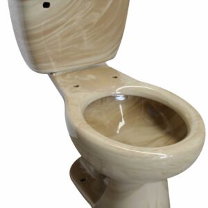 Round Mexican Talavera Toilet Marmol