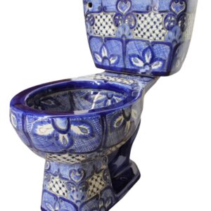 Round Mexican Talavera Toilet Nayarit