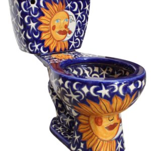 Round Mexican Talavera Toilet Eclipse 2
