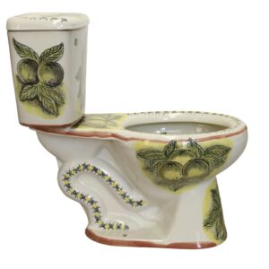Round Mexican Talavera Toilet Zapotlan