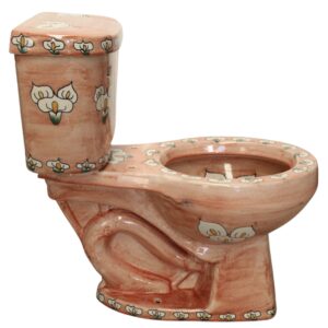 Round Mexican Talavera Toilet Alcatraces