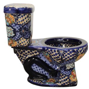 Round Mexican Talavera Toilet Zacatlán