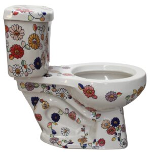 Round Mexican Talavera Toilet Caritas