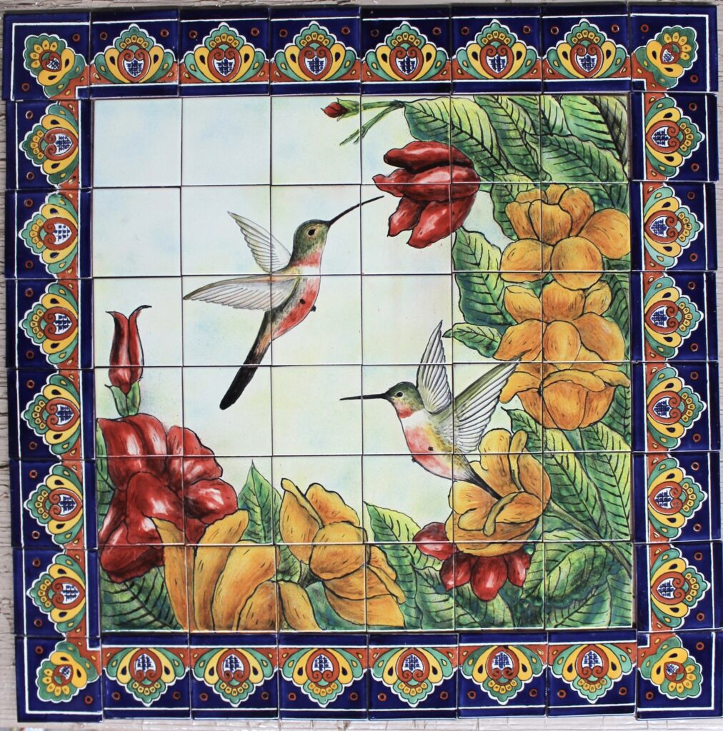 Ceramic Frost Proof Mural Colibris