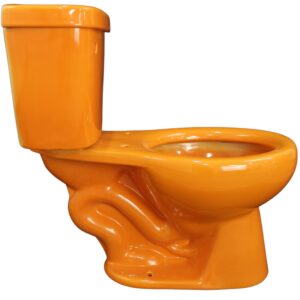 Round Mexican Talavera Toilet Mostaza