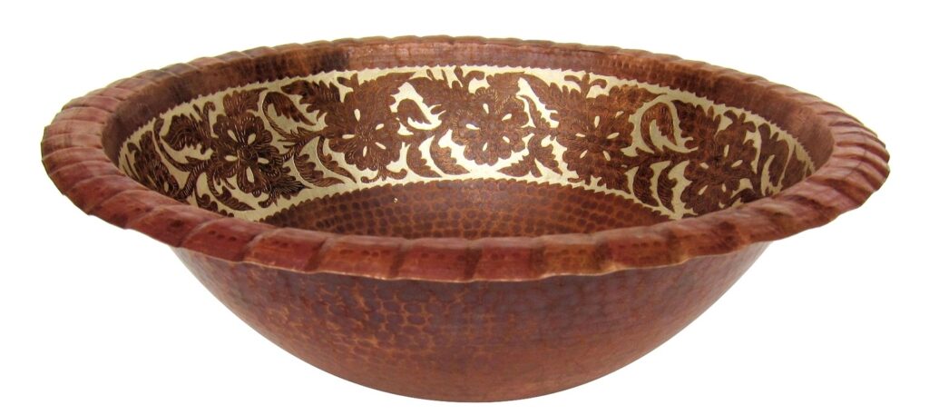 Copper Sink Antique Vines