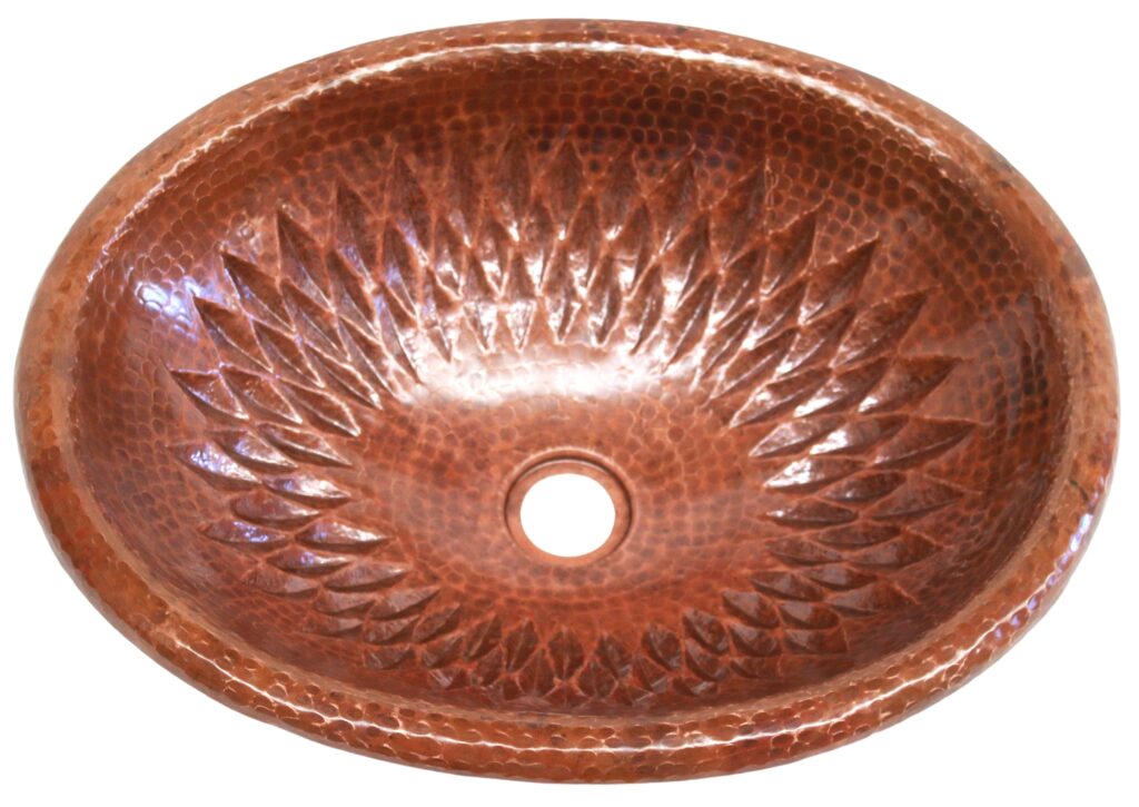 Copper Sink Oval Cornflower