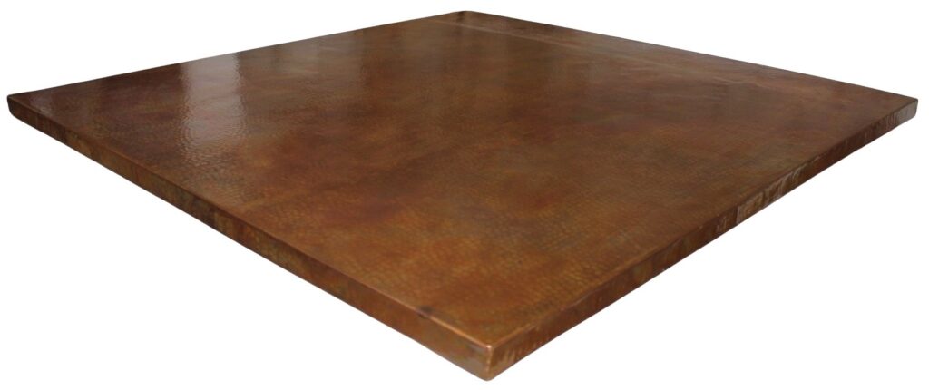 Hammered Copper Table Top Square 60x60"
