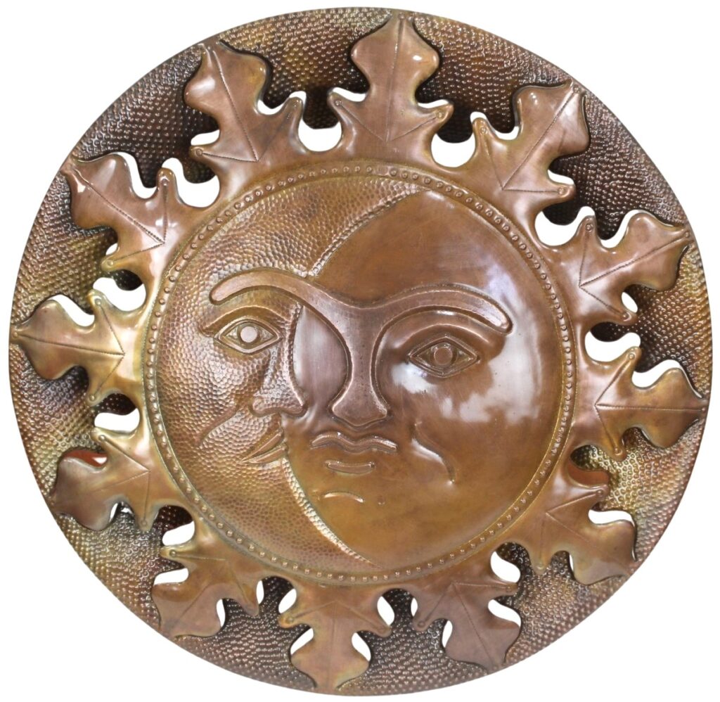 Mexican Copper Wall Lamp Luna y Sol