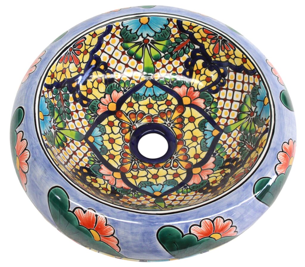 Talavera Round Vessel Sink Donut Hidalgo