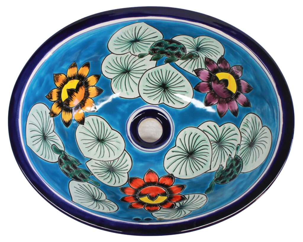 Mexican Talavera Sink Oval Pond