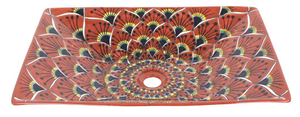 Mexican Talavera Vessel Rectangular Sink VSR11