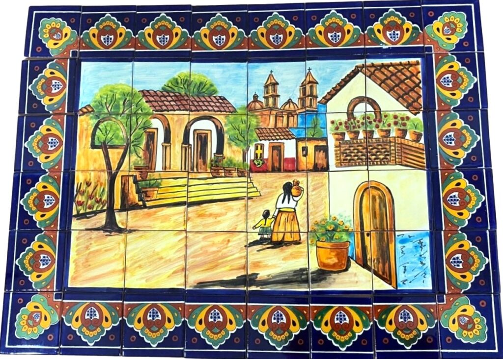 Mexican Talavera Mural Pueblo 10