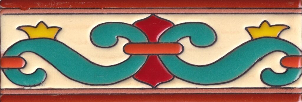 Ceramic High Relief Border Tile Molledo Orange