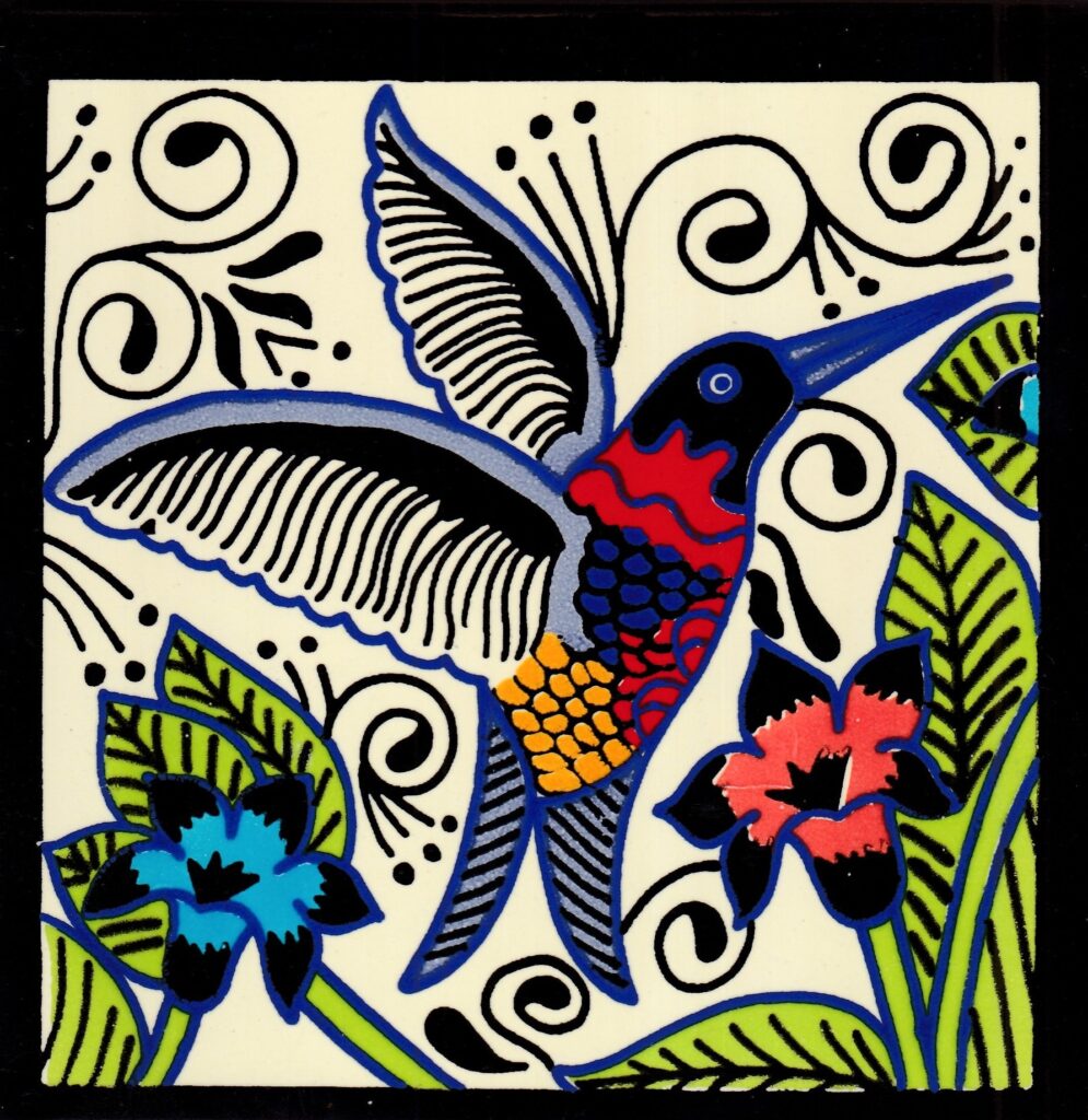 Mexican Talavera Tile Hummingbirds