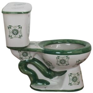 Round Mexican Talavera Toilet Loreto