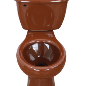 Round Mexican Talavera Toilet Set Tabaco